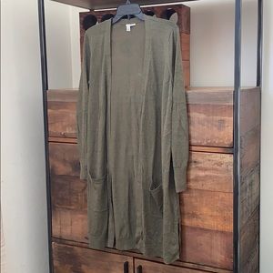 Halogen Long Linen Cardigan